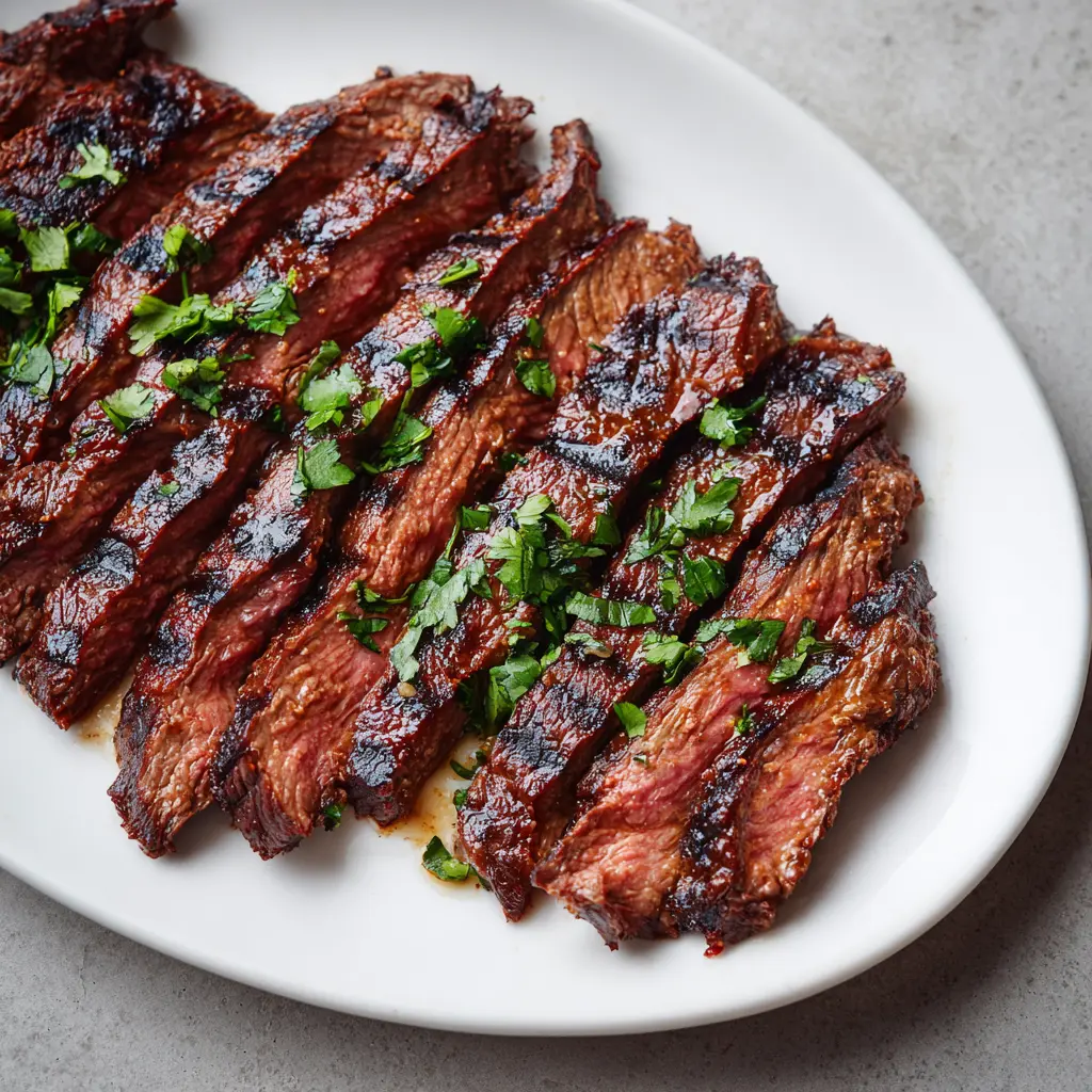 Charred and Juicy Marinated Skirt Steak