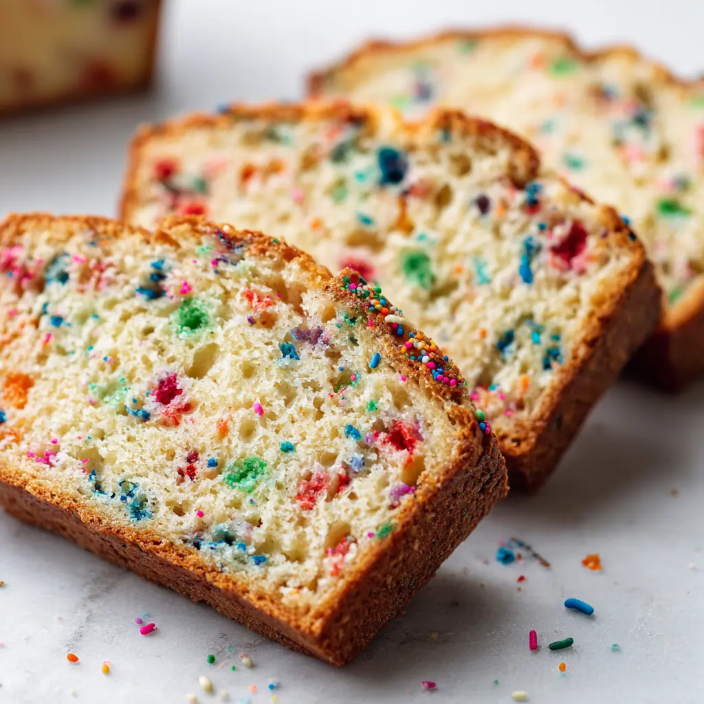 Gluten Free Vanilla Pound Cake with Sprinkles